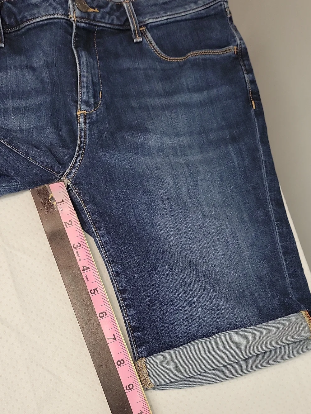 Eddie Bauer denim bermuda shorts size 12 slightly curvy